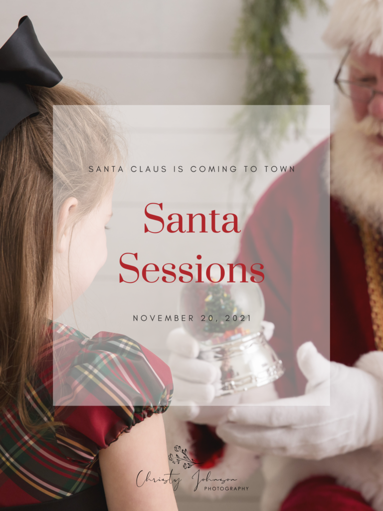 Santa photo sessions promotion with Christy Johnson Photography