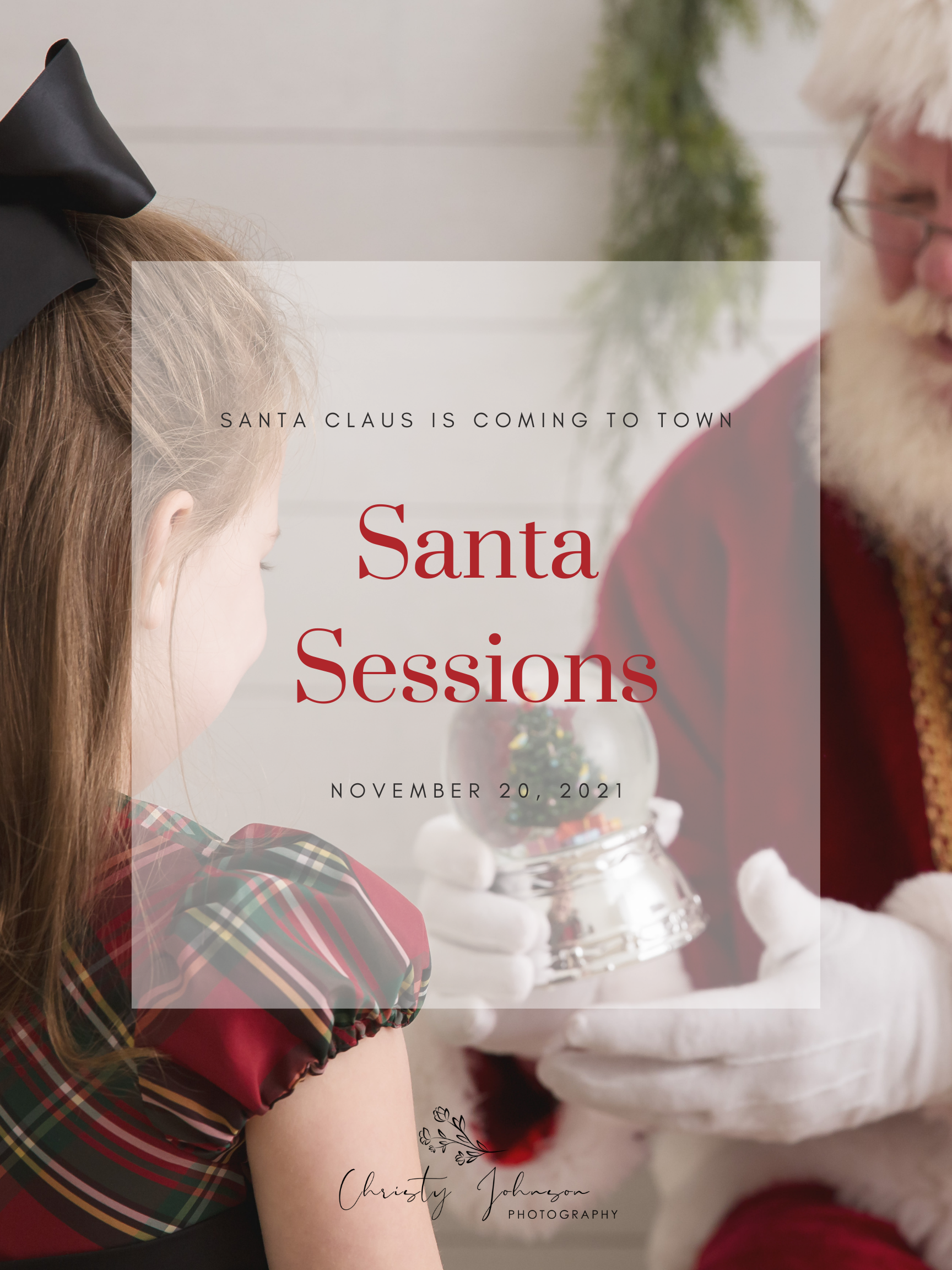 Santa Sessions promotion for Santa