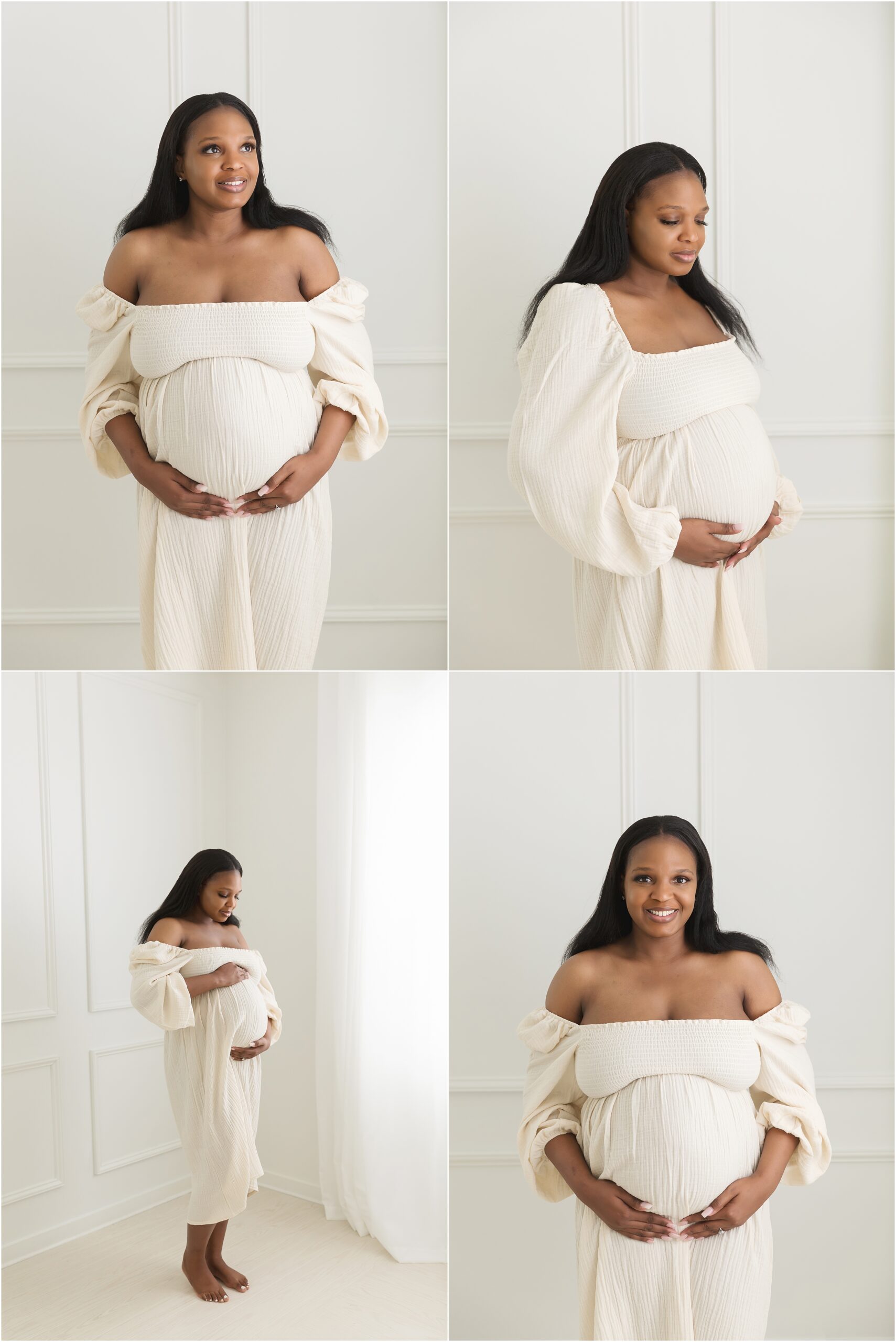 Beautiful Black woman poses for pregnancy photos
