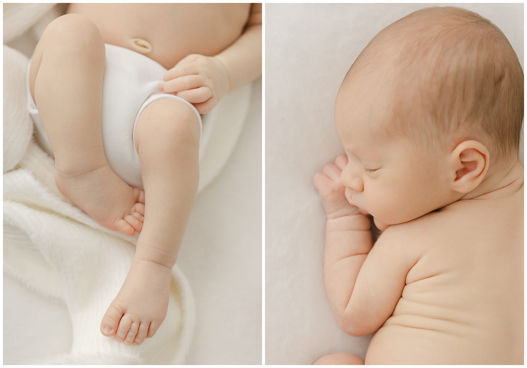 Close ups of a sleeping newborn baby by Christy Johnson Photography