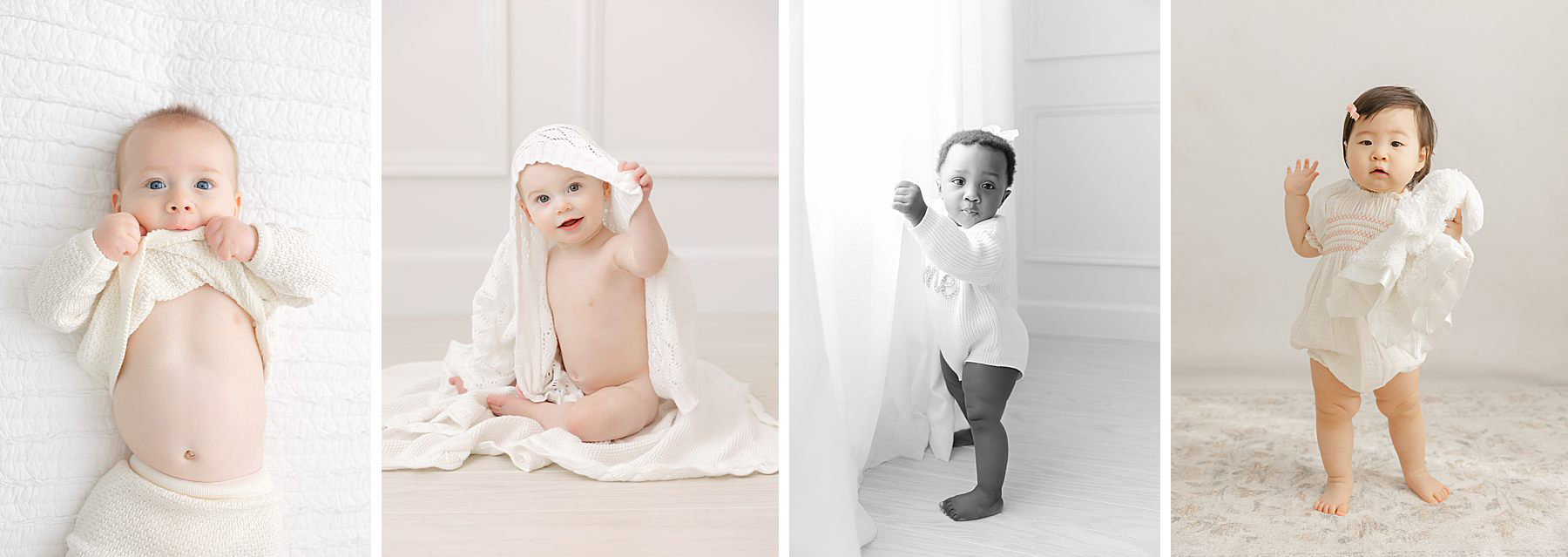 Petite baby milestone sessions at Christy Johnson Photography in Wake Forest, NC