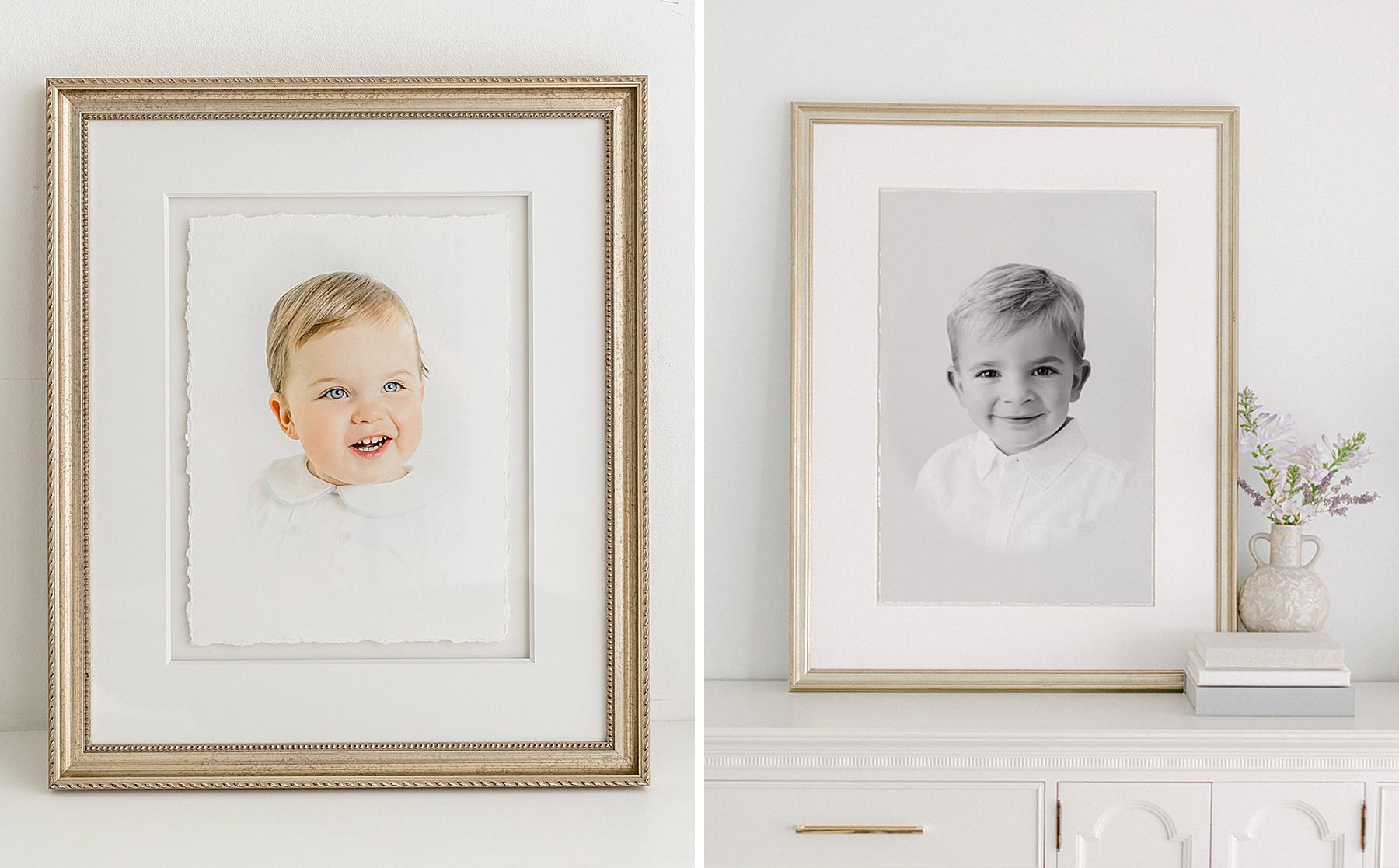 Framed children's heirloom portrait created by Christy Johnson Photography