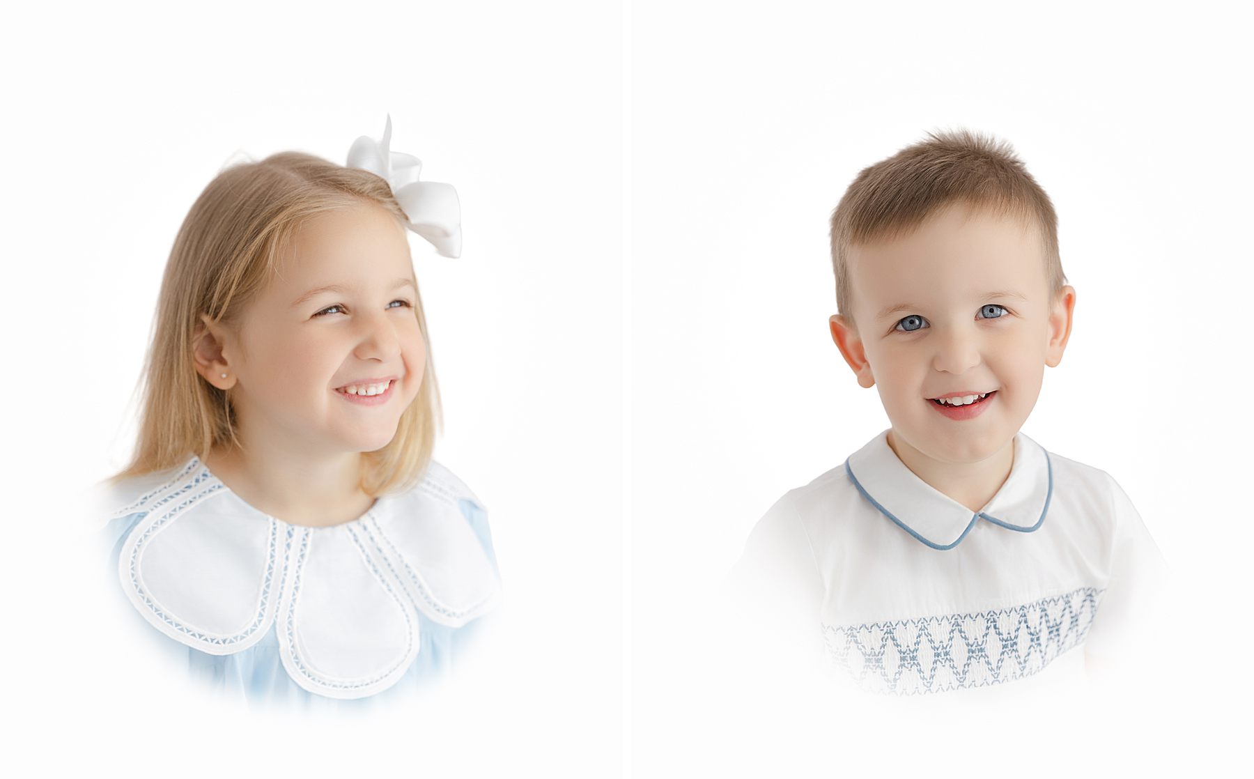 Heirloom portraits of a toddler and older child by Raleigh children's photographer
